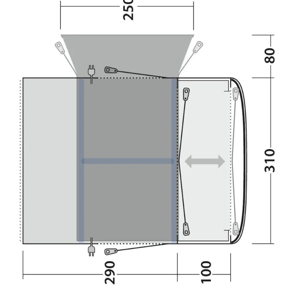 Tenten, Tarps & Hangmatten < Outwell Jonesville 290SA Flex Voortent - groen