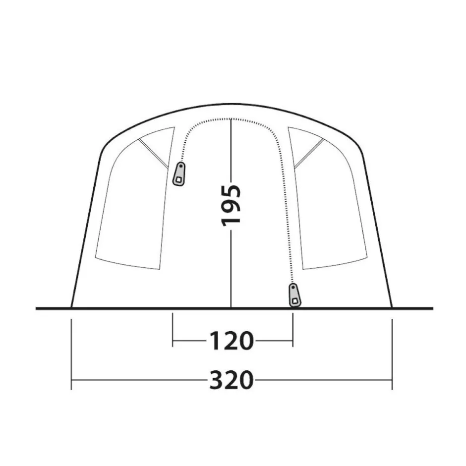 Tenten, Tarps & Hangmatten < Outwell Monterey 5 Air Tent - blauw