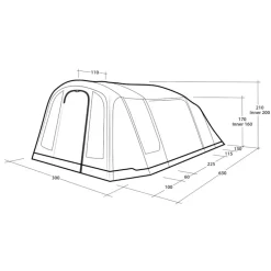 Outwell Sacramento 4 Air Tent - blauw