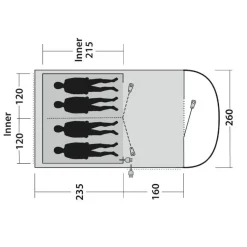 Outwell Sky 4 Tent - blauw