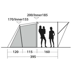Outwell Sky 4 Tent - blauw