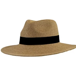 P.A.C. Original Ecuador Panama Strohoed - Dark Beige/Total Black