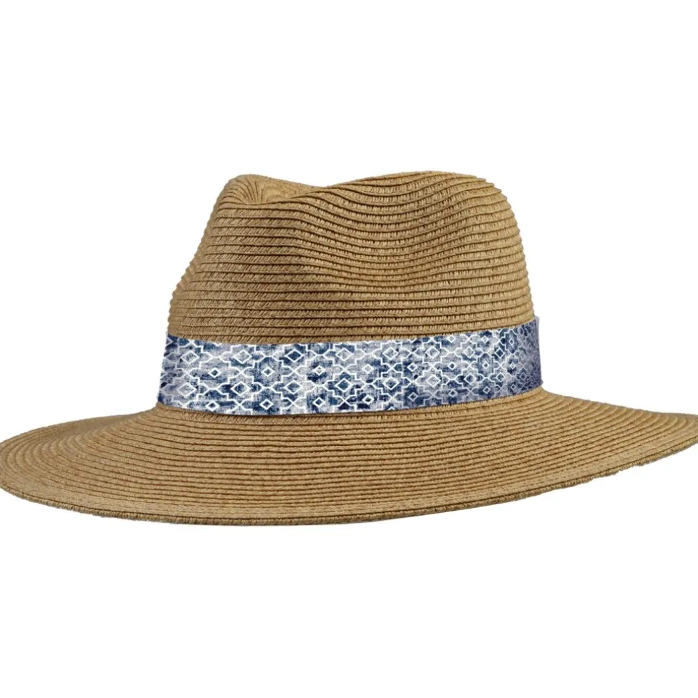 P.A.C. Original Ecuador Panama Strohoed - Dark Beige/Kantu