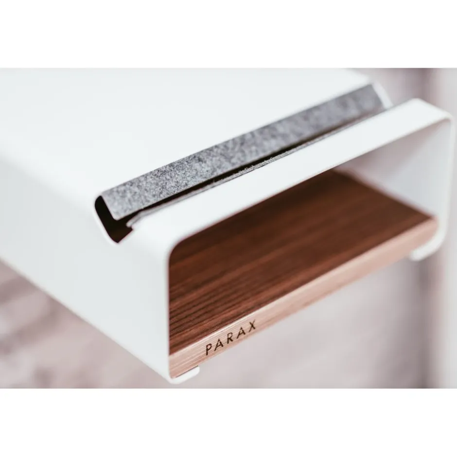Muurbeugels < Parax S-Rack uurbeuge - White - Wanut
