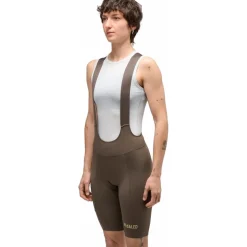 PEdALED E. Lightweight Fietsshort met Bretels Dames - Brown