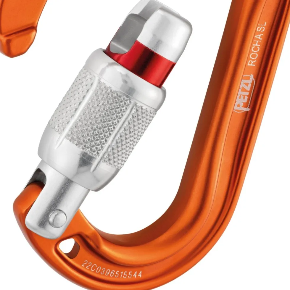 Petzl ROCHA Screw-Lock - Schroef-Karabijnhaak - oranje