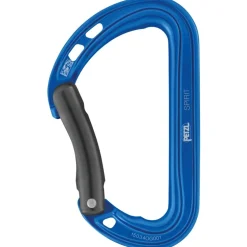 Petzl Spirit - Karabijnhaak - Gebogen Poort - blauw
