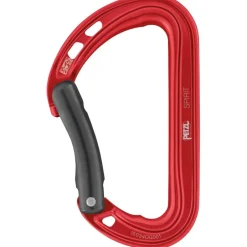Karabijnhaken < Petzl Spirit - Karabijnhaak - Gebogen Poort - rood