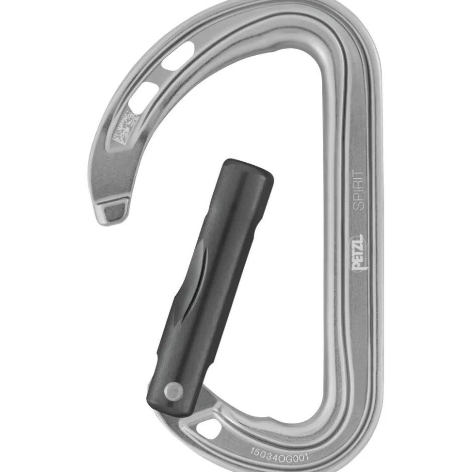 Karabijnhaken < Petzl Spirit - Karabijnhaak - Rechte Poort - grijs