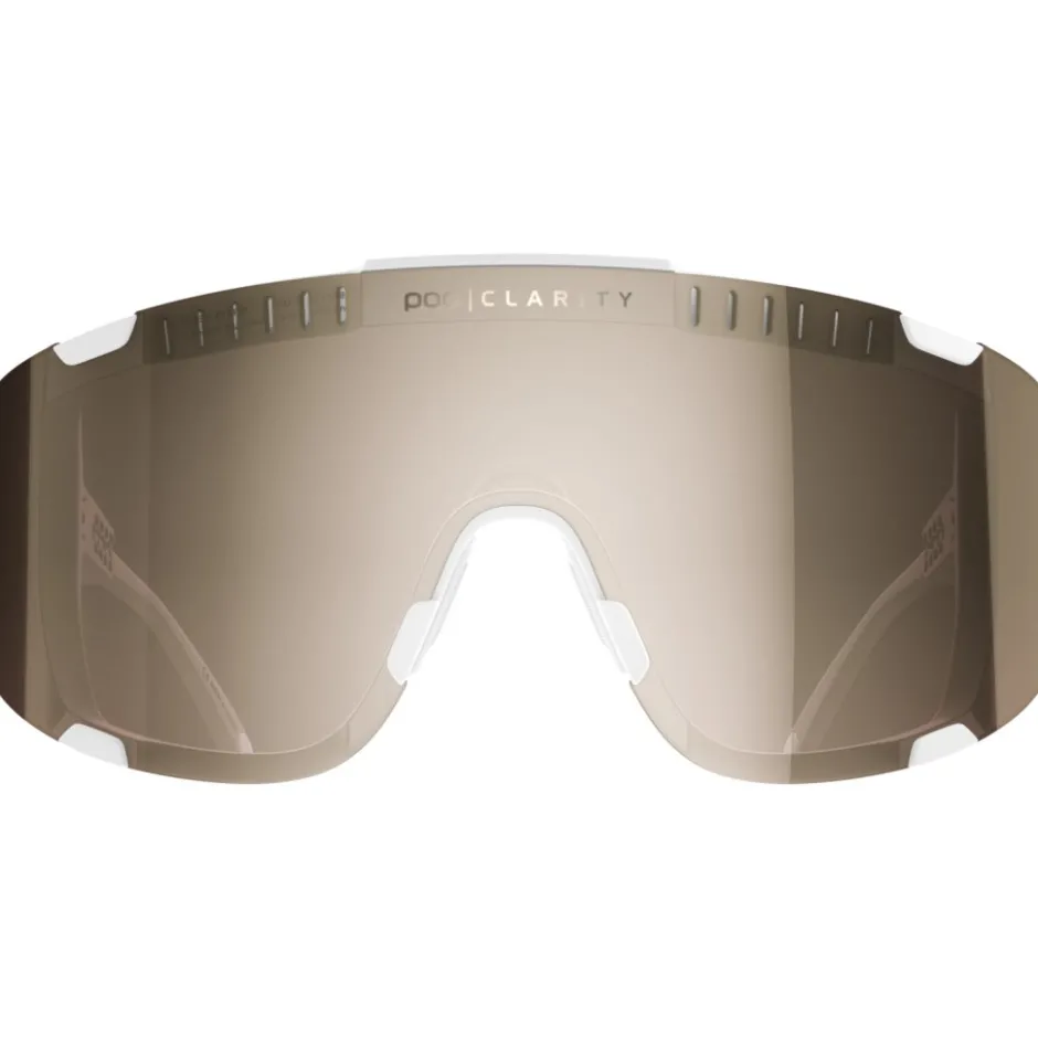 Mtb-Brillen|Racefietsbrillen < POC Devour Bril - Hydrogen White - Clarity Trail/Partly Sunny Silver | Clear 2025