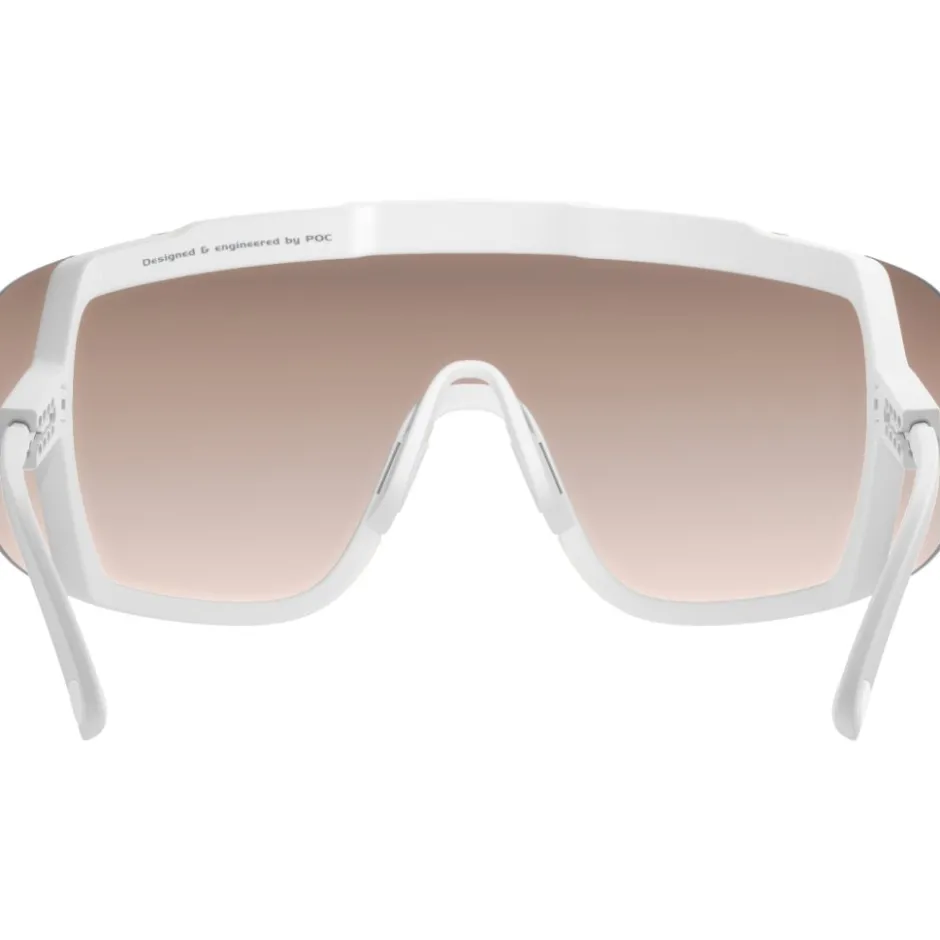 Mtb-Brillen|Racefietsbrillen < POC Devour Bril - Hydrogen White - Clarity Trail/Partly Sunny Silver | Clear 2025
