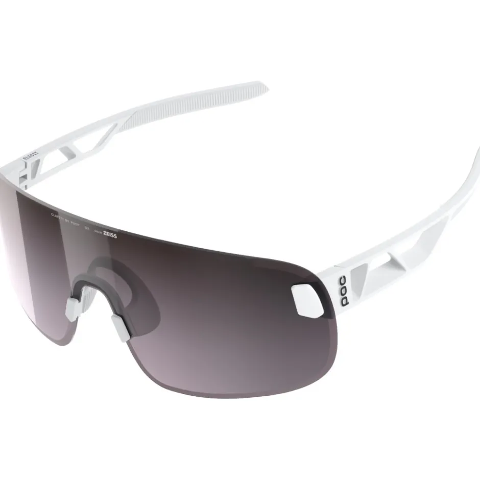 Mtb-Brillen|Racefietsbrillen < POC Elicit Zonnebril - Hydrogen White - Clarity Road/Sunny Silver