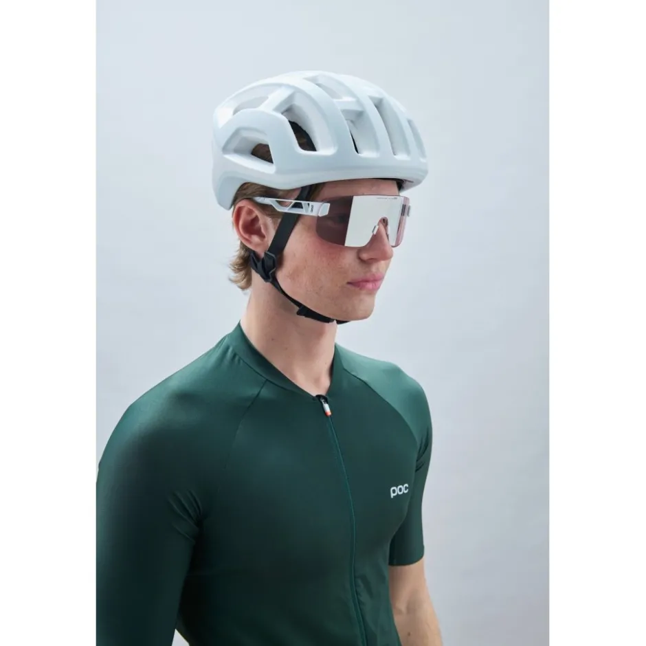 Mtb-Brillen|Racefietsbrillen < POC Elicit Zonnebril - Hydrogen White - Clarity Road/Sunny Silver