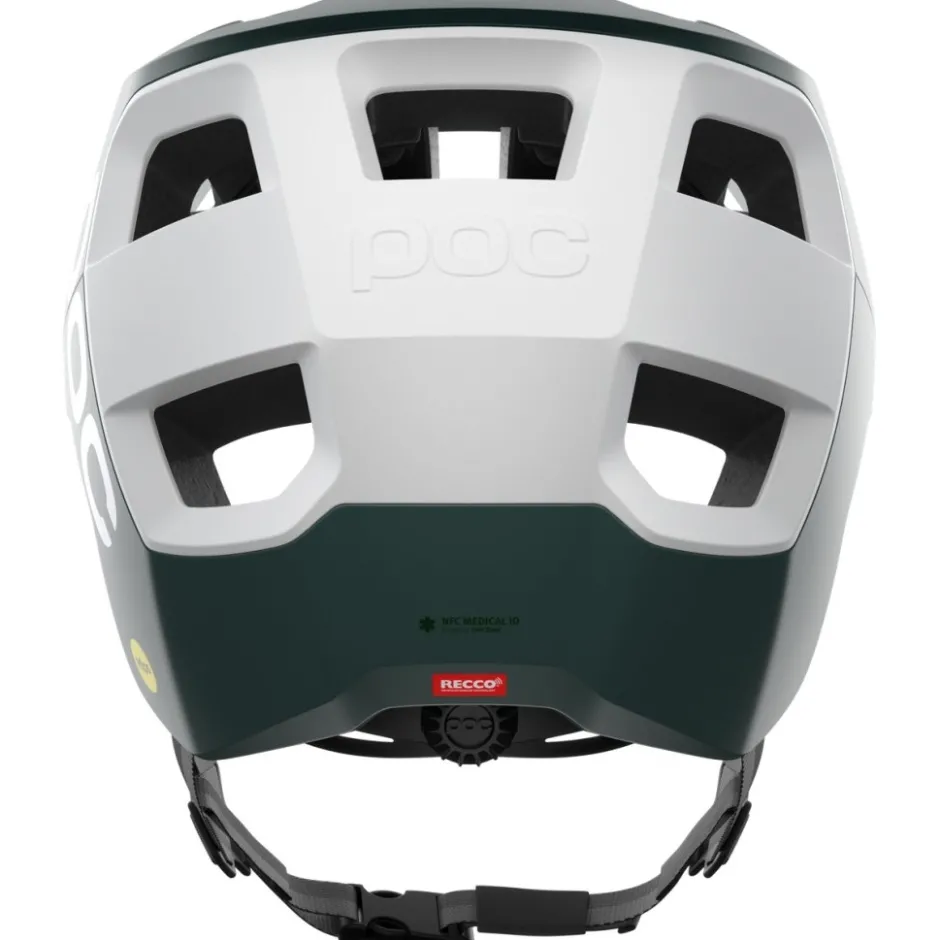 E-Bike Helmen < POC Kortal Race MIPS Helm - 8820 Pargasite Green Matt/Hydrogen White Matt