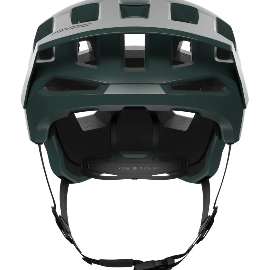 E-Bike Helmen < POC Kortal Race MIPS Helm - 8820 Pargasite Green Matt/Hydrogen White Matt