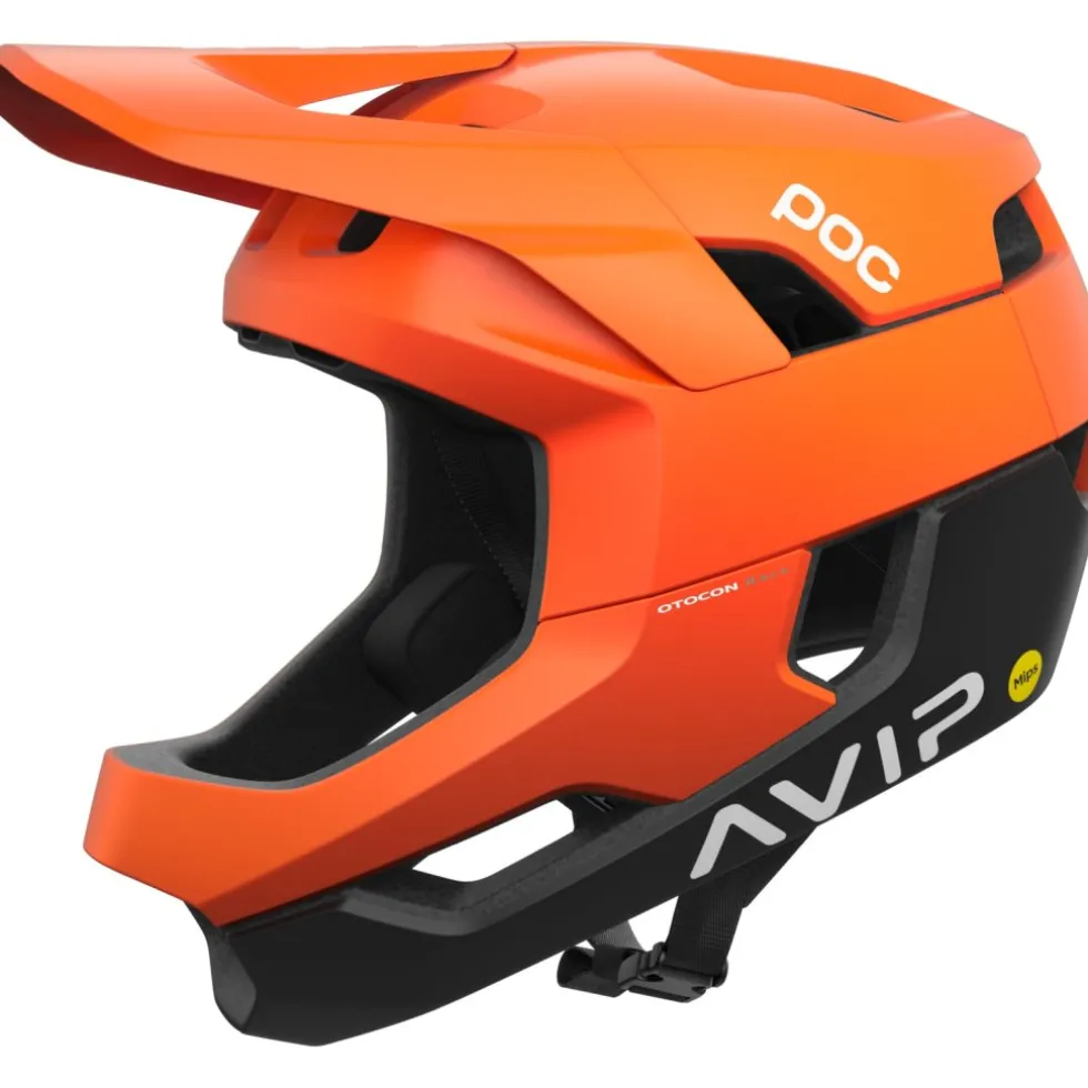 POC Otocon Race MIPS Helm - 8375 fluorescent orange avip/uranium black matt