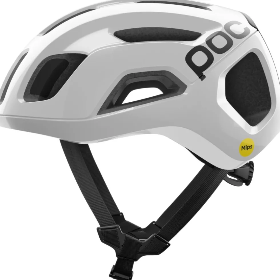 POC Ventral Air MIPS Helm - 8878 Hydrogen White/Uranium Black Matt w. Logo