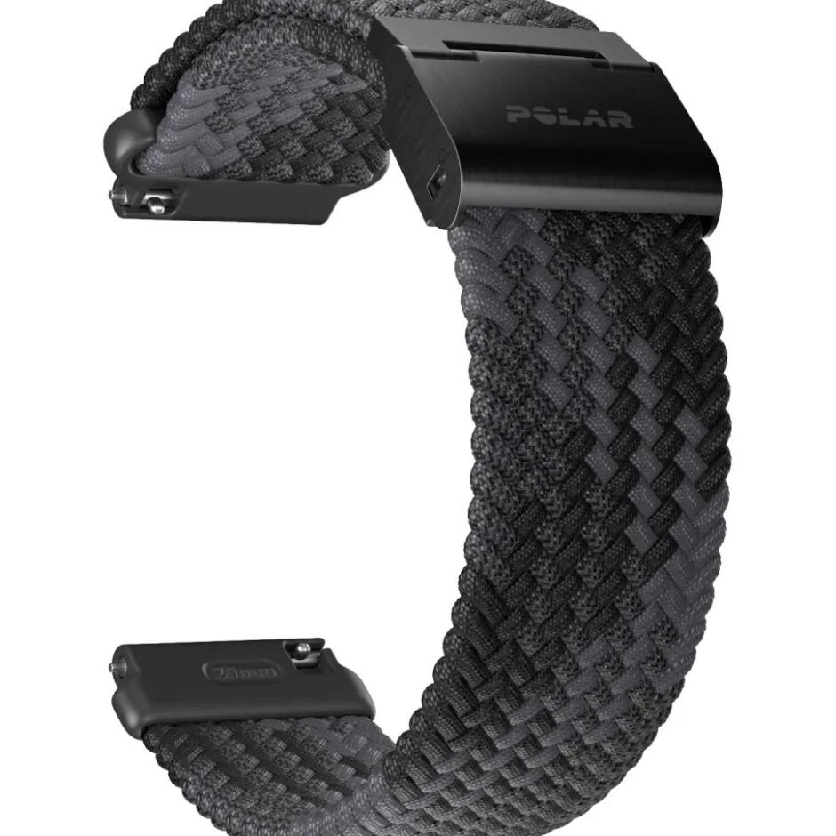 Sporthorloges|Sporthorloges < Polar Armband van Gevlochten Garen 20mm - zwart