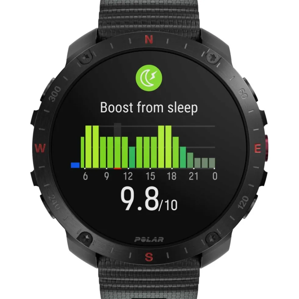 Polar Grit X2 Pro GPS Multisporthorloge Hook&Loop - zwart