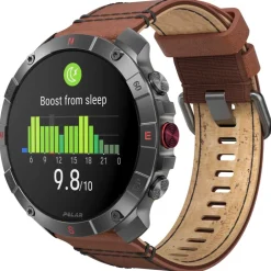 Polar Grit X2 Pro Titanium GPS Multisporthorloge - Brons (Leren Polsband)