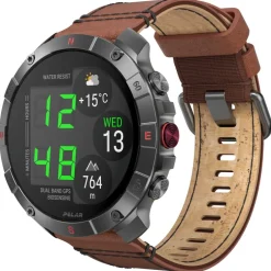Polar Grit X2 Pro Titanium GPS Multisporthorloge - Brons (Leren Polsband)