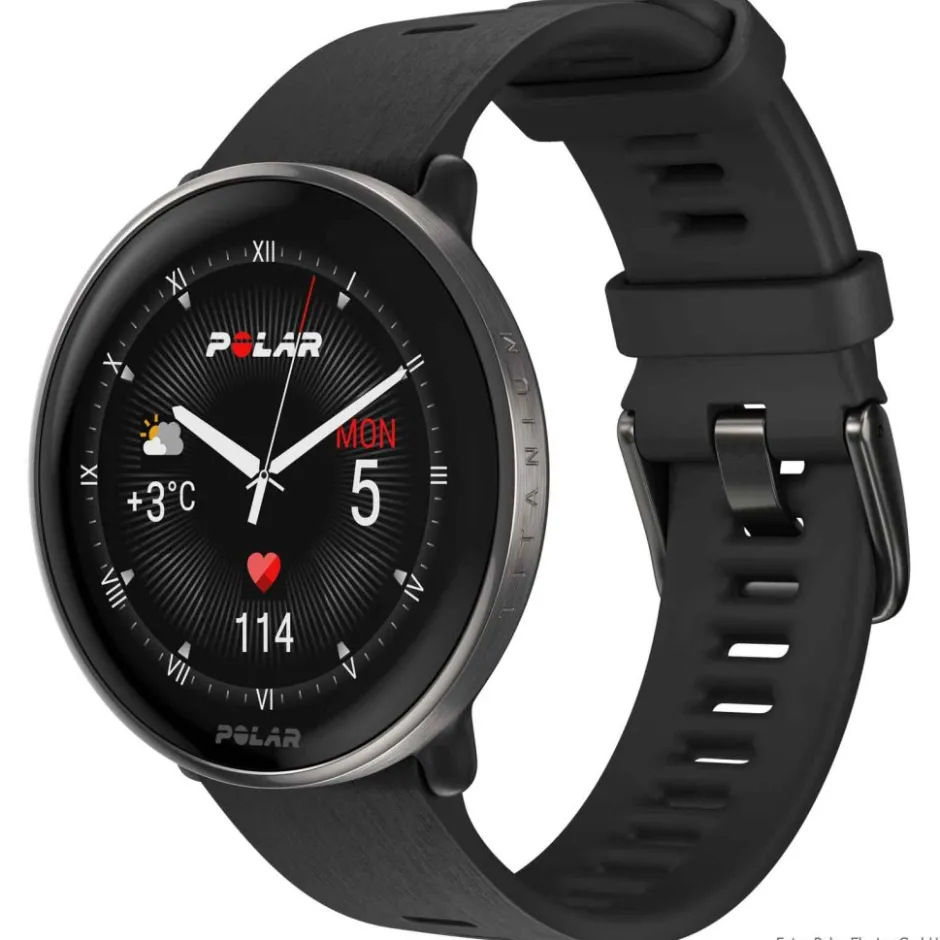 Sporthorloges|Sporthorloges < Polar Ignite 3 Titanium GPS Fitnesshorloge - Black (Siliconen polsbandje)