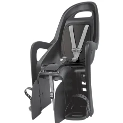 Polisport Groovy Maxi CFS Fietsstoeltje voor Kinderen voor Bagagedrager - zwart/donkergrijs