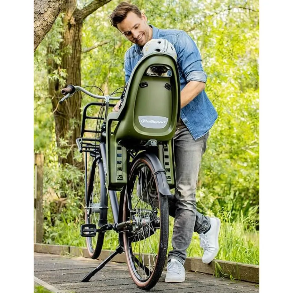 Kinderzitjes < Polisport Groovy Maxi FF Fietsstoeltje voor Kinderen voor Frame - zwart/donkergrijs