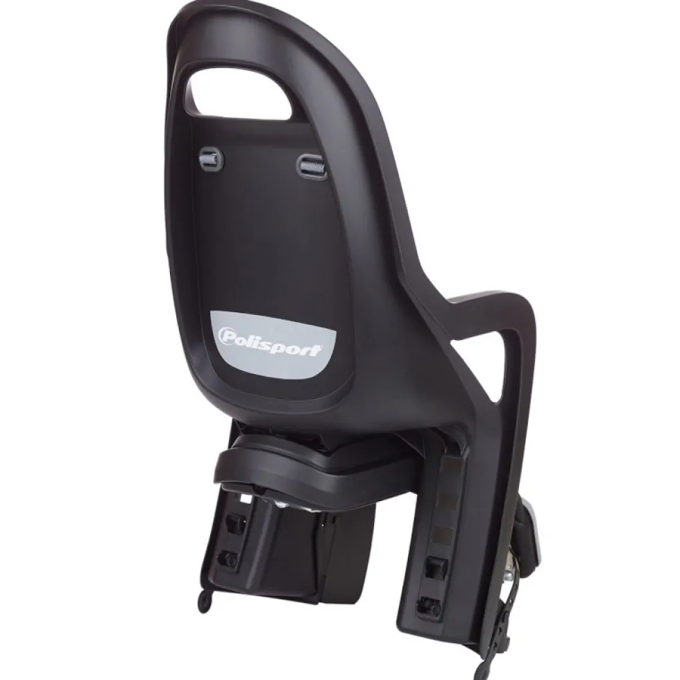 Polisport Groovy RS Plus Fietsstoeltje voor Kinderen voor Frame - zwart/donkergrijs