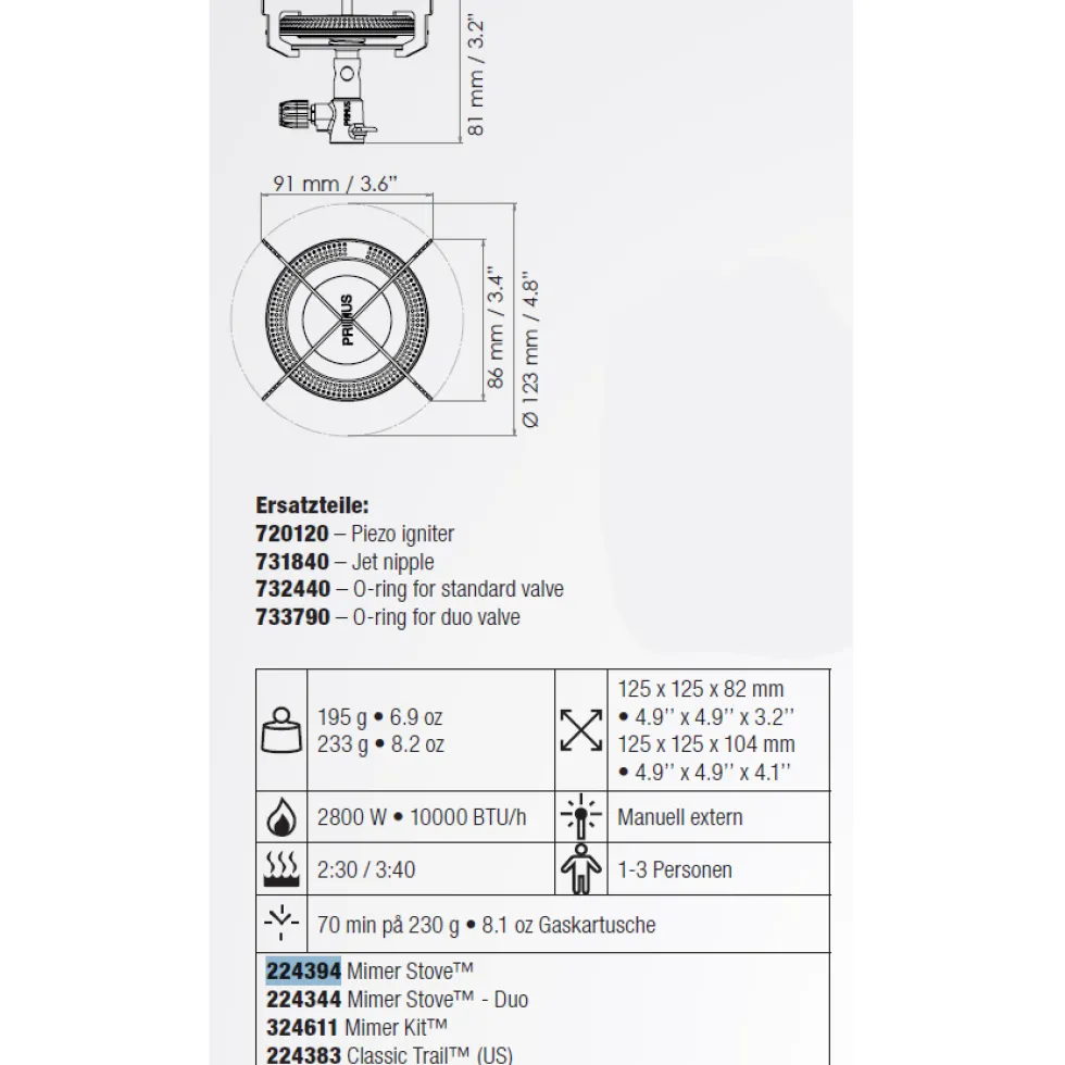 Primus Mimer Stove