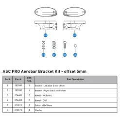 Opzetsturen|Opzetsturen < Profile Design Bracket Kit - ASC Pro | Basishouder voor Opzetstuur | Offset 5mm