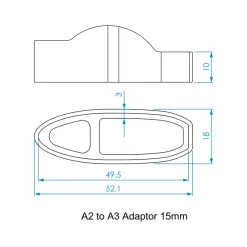 Opzetsturen|Opzetsturen < Profile Design Riser Kit - Adapters | Aeria Ultimate Houder naar A3 | Aluminium