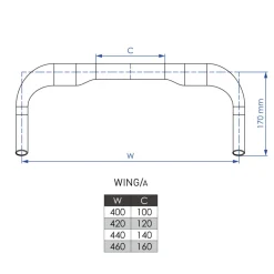 Profile Design Wing/a Basisstuur - 31.8 | Aluminium