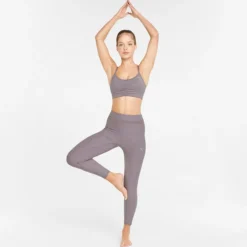 Puma Studio Mesh Inset High Waist 7/8 Tight Dames - Quail Heather