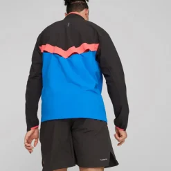 Jassen & Vesten < Puma Ultraweave Hardloopjack Heren - Black-Ultra Blue