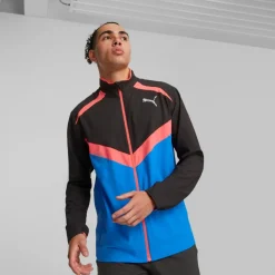 Jassen & Vesten < Puma Ultraweave Hardloopjack Heren - Black-Ultra Blue