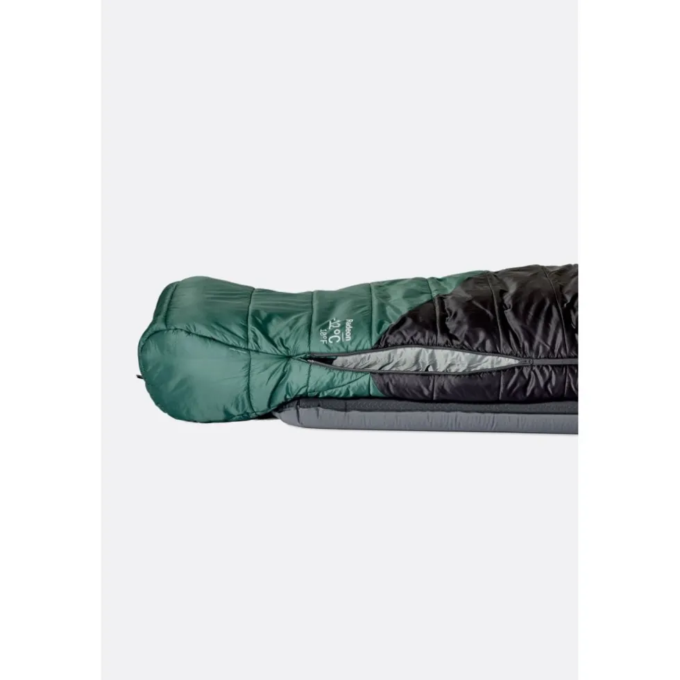 Rab Radeon 6C / 43F Slaapzak - Regular - rits links - sage/graphene