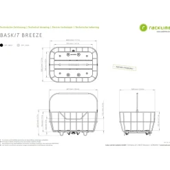 Achtermanden < Racktime BASKIT Breeze Bagagedrager Fietsmand - 25L - zwart
