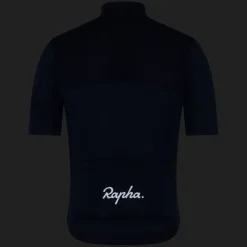 Rapha Brevet E. Fietsshirt met Korte Mouwen Heren - dark navy/white