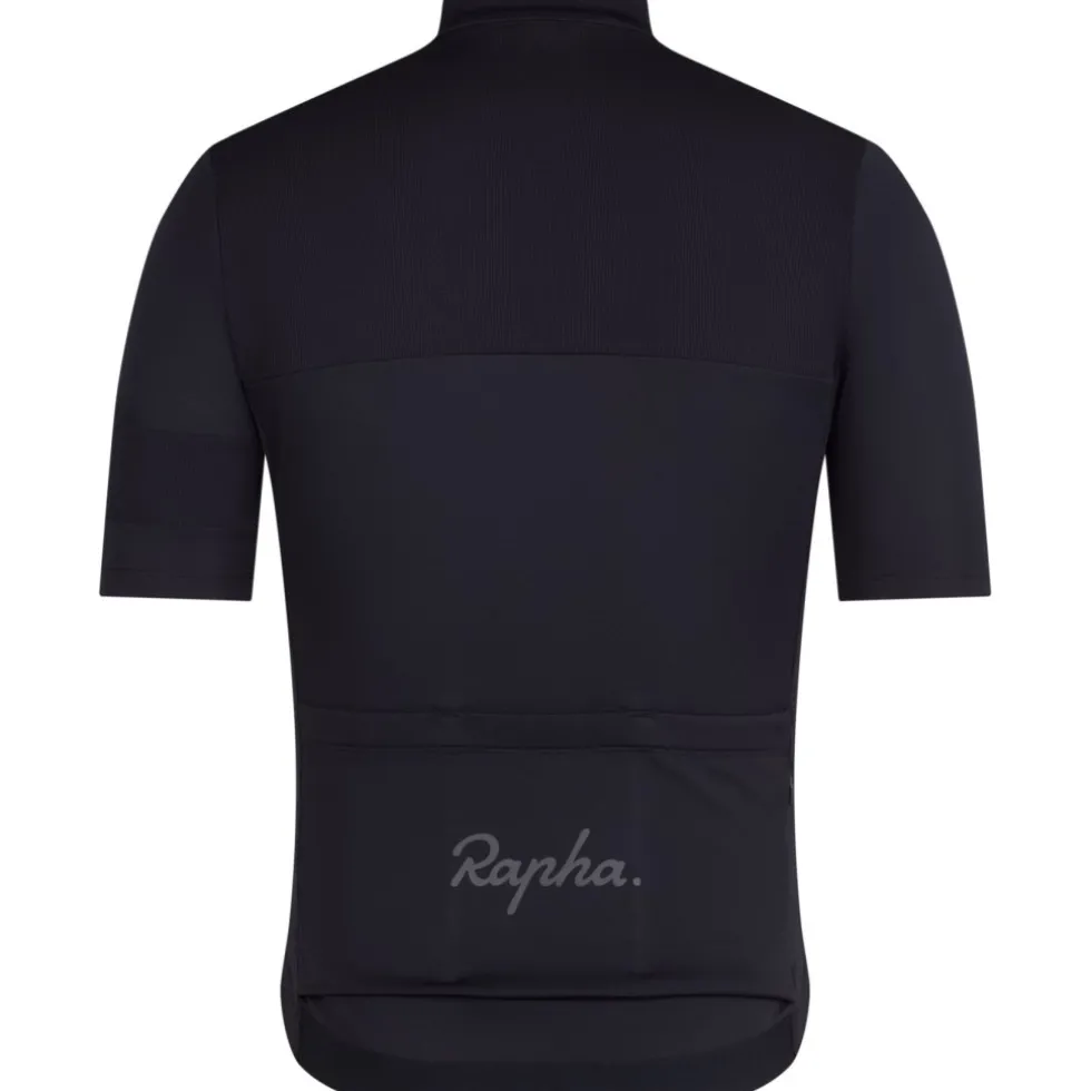 Rapha Brevet E. Fietsshirt met Korte Mouwen Heren - zwart/grijs