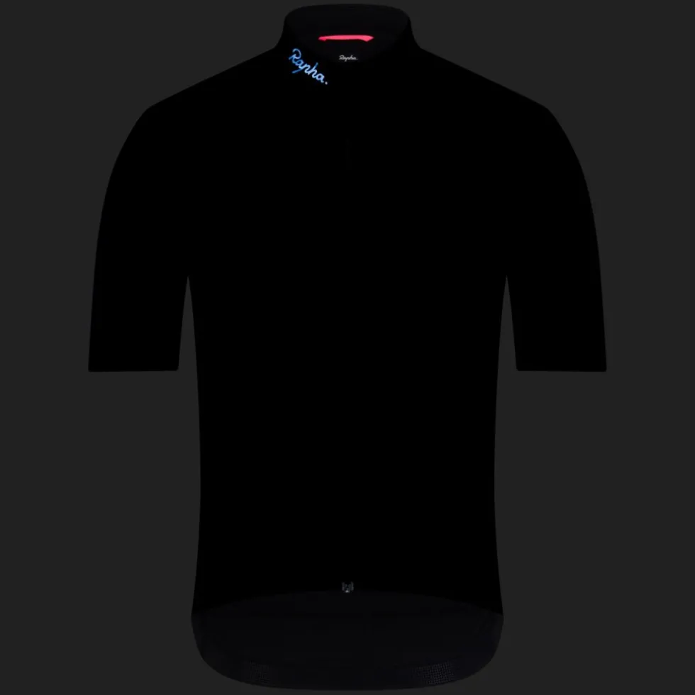 Rapha Brevet E. Fietsshirt met Korte Mouwen Heren - zwart/grijs