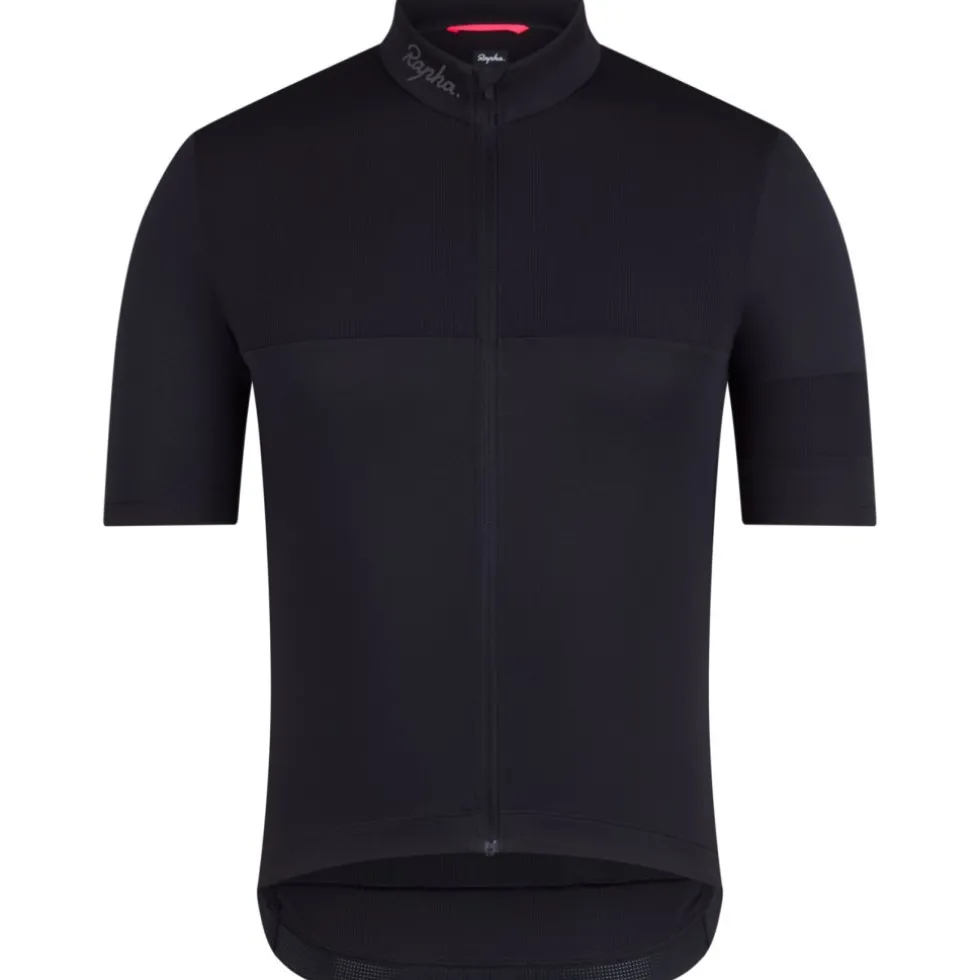 Rapha Brevet E. Fietsshirt met Korte Mouwen Heren - zwart/grijs