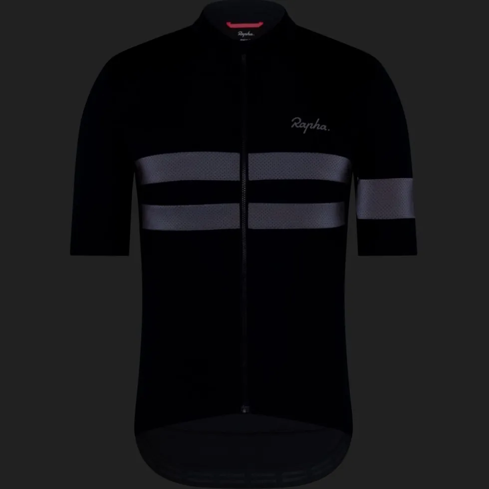 Rapha Brevet Fietsshirt met Korte Mouwen Heren - zwart/zwart