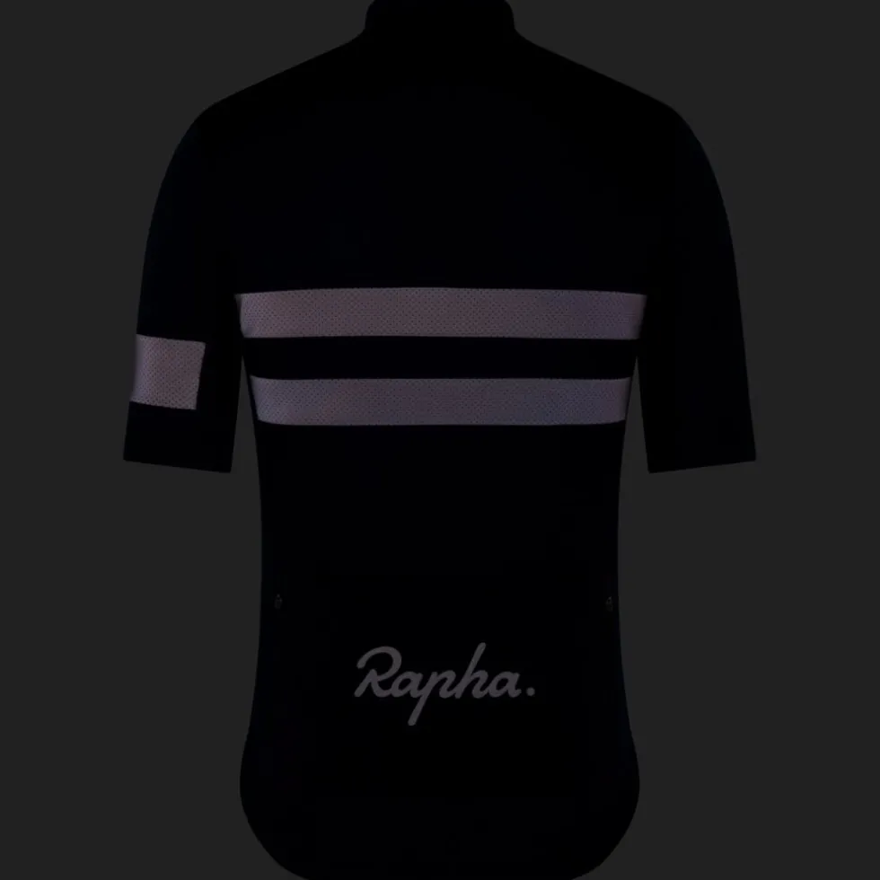 Rapha Brevet Fietsshirt met Korte Mouwen Heren - zwart/zwart
