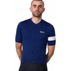 Rapha Core Fietsshirt met Korte Mouwen Heren - navy/white