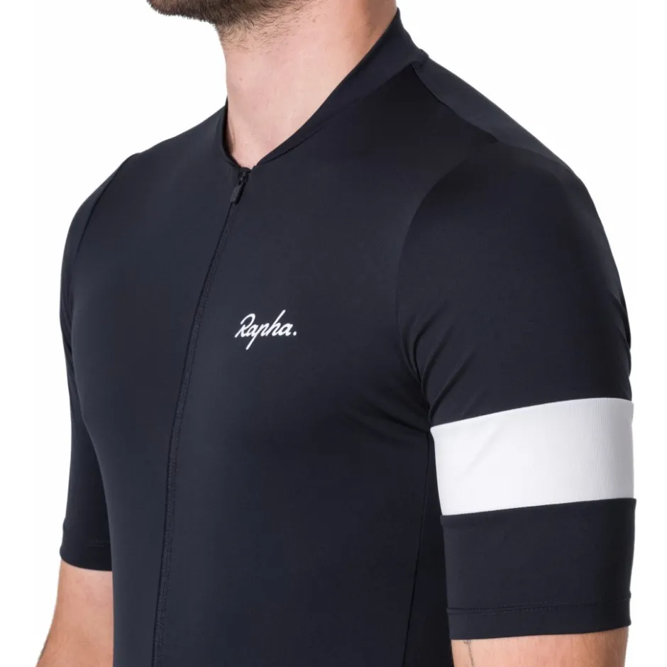 Wielershirts < Rapha Core Fiethirt et Korte ouwen Heren - zwart/wit