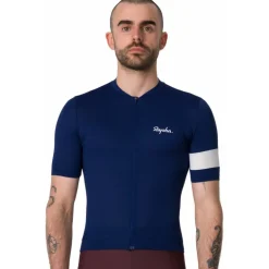 Rapha Core Lightweight Fietsshirt met Korte Mouwen Heren - navy/white