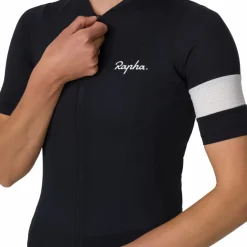 Rapha Core Lightweight Fietsshirt met Korte Mouwen Dames - zwart/wit