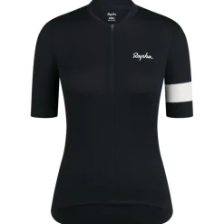 Rapha Core Lightweight Fietsshirt met Korte Mouwen Dames - zwart/wit