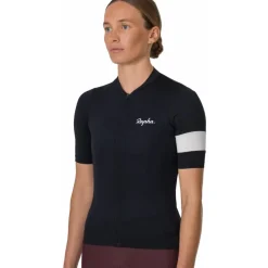 Rapha Core Lightweight Fietsshirt met Korte Mouwen Dames - zwart/wit